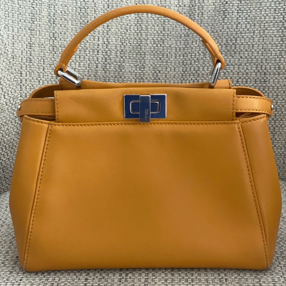 Fendi  peekaboo bag Nappa soft Leather. Comes with Certified authentication.